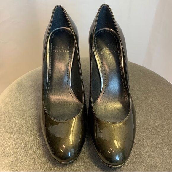 STUART Weitzman Patent Leather Pumps green Sz 6 - Picture 5 of 11